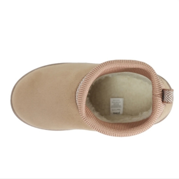 Pawz Beige Slipper Ankle Boot Slipper - Picture 3 of 6